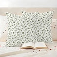 thumbnail image 3 of Green Flowers Pillow Covers 2 Pack Spring Floral Pillowcase Waterproof Outdoor Throw Pillow Cover for Patio Garden Square Cushion 24”x24”, 3 of 9