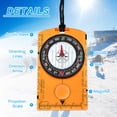thumbnail image 3 of Uxcell Orienteering Compass, 2 Pack Navigation Hiking Compasses for Map Reading Survival Outdoor Exploring Orange, 3 of 7