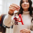 thumbnail image 4 of dajkiuy Christmas Tree Ornaments Christmas Initial with Santa Claus Personalized DIY Christmas 26 Letters Ornaments 3.15 inch Christmas Decoration Xmas Tree Hanging Decor(A), 4 of 5