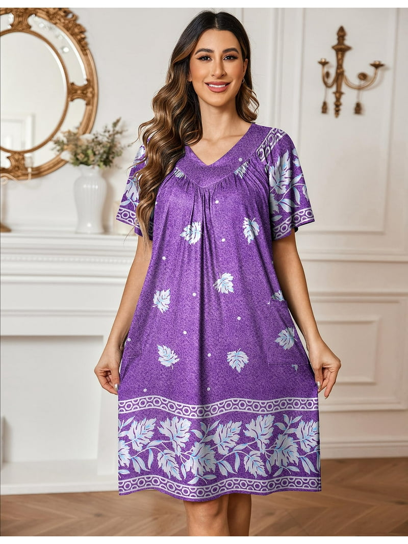 fashion nova moo moo dress Retro Floral Moomoo Dresses, House Lounge Vintage Nightgowns, Cosplay – The  Old Grainery main image 0