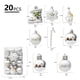 thumbnail image 3 of Bolas de adornos navideños con lazo para colgar para fiestas (muleta plateada de 20 piezas), 3 of 6