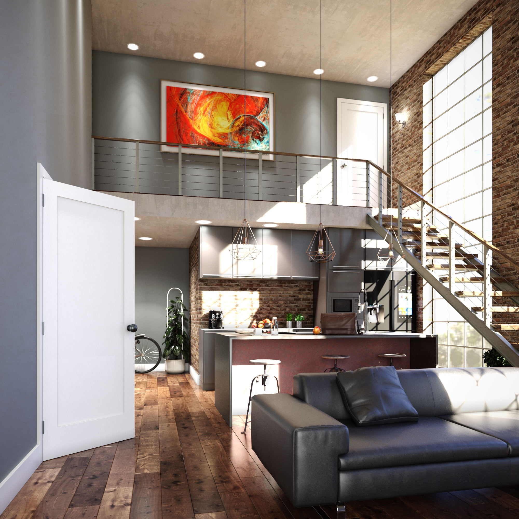EightDoors 80" x 32" x 1-3/8" 1-Panel Shaker White Primed Solid Wood Core Interior Slab Door