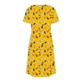 thumbnail image 4 of Robe à Imprimé Floral pour Femmes Été Décontractée à Manches Courtes Col en V Robe T-Shirt Coupe Ample Style Tunique, 4 of 7