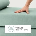 thumbnail image 2 of Jaxx Alon Daybed - Fold-Out Sleeper Chaise with Premium Memory Foam Queen-Size Mattress - Made in the USA - Caribbean, 2 of 6