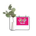 thumbnail image 1 of I Am A LGBT Rainbow Metal Picture Frame Cerac Vase Decor, 1 of 3