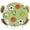 Green, variant on Elastic Fitted Round Tablecloth, Green Balls Waterproof Stretch Table Cover for 55"-60" Tables, Baseball Tennis Basketball Football Washable Outdoor Tablecloths for Patio, Picnic, Camping