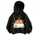 thumbnail image 4 of Byoo Girls Hoodie Cartoon Cute Capybara Print Pullover Hooded Sweatshirt for Kids, 4 of 4