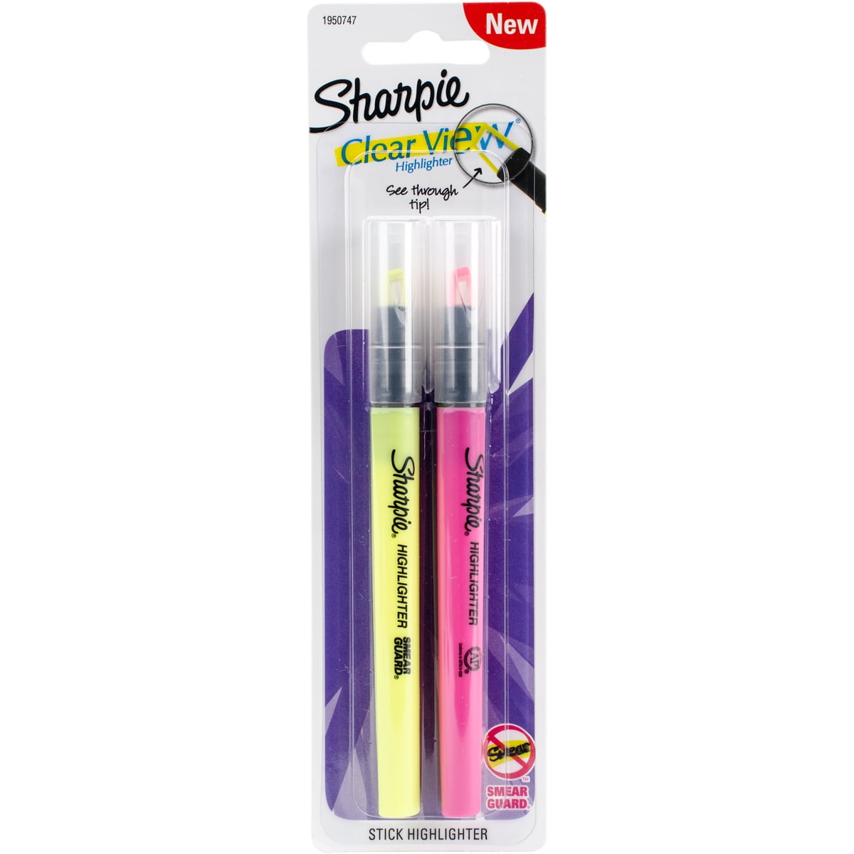 Sharpie Clear View Highlighters 2/PkgYellow & Pink