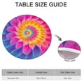 thumbnail image 6 of Rainbow Tie Dye Floral Pattern Round Fitted Tablecloth with Elastic Edge,Dining Table Cover Waterproof,Outdoor Round Tablecloth for Camping,Dining,Indoor and Outdoor, 6 of 7
