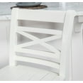 thumbnail image 4 of Linon Asher 24.25" Wood Farmhouse Counter Stool with X Back Plank Seat in White, 4 of 11