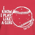 thumbnail image 3 of CafePress - I Know I Play Like A Girl Women's Dark T Shirt - Women's Traditional Fit Dark T-Shirt, 3 of 4
