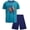 Teal/Blue Dunk, variant on TUFF GUYS Boys Pajama Set Crewneck Boys Sleep Shirt and Pajama Shorts Sleepwear Set 2 Piece