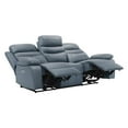 thumbnail image 4 of Lexicon Hancock Leather Power Double Reclining Sofa in Blue, 4 of 7