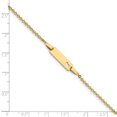 thumbnail image 2 of 14k Yellow Gold Childrens Heart Name Bar Identification Id Bracelet, 2 of 7