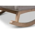 thumbnail image 4 of Baxton Studio Marlena Mid-Century Modern Greyish Beige Fabric Upholstered Whitewash Wood Rocking Chair, 4 of 9