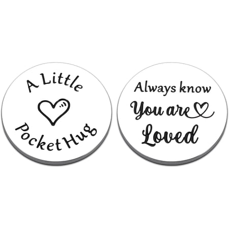 College Going Away Gifts, Senior Year Stuff Gifts for Daughter Son, School Stuff Pocket Hug Token, Off to College Gift for Students, Inspirational Keychain for Teens, Mental Health Gift