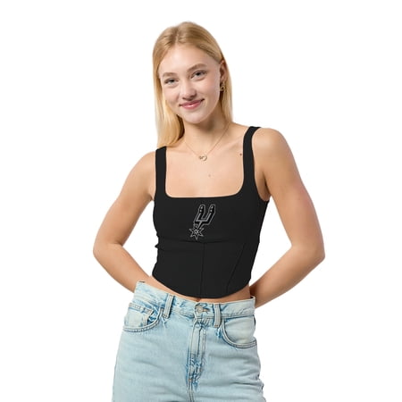 Women s Hype and Vice Black San Antonio Spurs Knit Corset