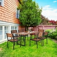 thumbnail image 3 of Gymax Patented 7PCS Patio Dining Set Outdoor Furniture Set w/ 6 Armchairs Umbrella Hole, 3 of 10