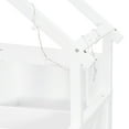 thumbnail image 5 of Harper & Bright Designs Full Size House Bed Frame with Drawers, House Platform Bed with LED Lights, Storage Shelves & Drawers, Wood Daybed with Roof and Guardrail for Boys Girls, White, 5 of 14