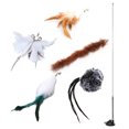 thumbnail image 1 of Cat Teaser Toy Interactive - Suction Cup Pet Toy Kitten Wand with 5PCS Refills, 1 of 7