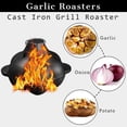 thumbnail image 4 of Cast Iron Smoker Roaster Garlic Roster , Smoker Box, Pre-Seasoned Cast Iron Garlic Roaster for Grill, for BBQ, 4 of 7
