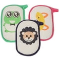 thumbnail image 6 of 3 pcs Baby Bath Sponge Cartoon Animal Infant Bath Scrubber Newborn Bath Sponge, 6 of 7