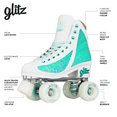 thumbnail image 2 of Crazy Skates Glitz Roller Skates | Adjustable or Fixed Sizes | Glitter Sparkle Quad Skates for Women and Girls, 2 of 9