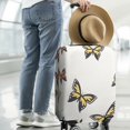thumbnail image 3 of Stretch Luggage Cover M(22-24in)– Elastic Travel Suitcase Protector with Handle Openings & Bottom Closure, Washable Polyester Spandex Suitcases Cover, Butterfly Floral Print, 3 of 5