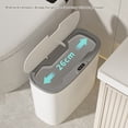 thumbnail image 3 of Motion Sensor Trash Can, Wall-mount Slim Automatic Garbage Can With Lid, 3.7 Gallon Waterproof Touchless Smart Trash Bin For Bathroom Office, 3 of 11
