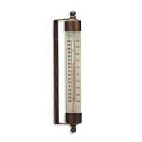 Taylor 7.5-inch Heritage Long Glass Tube Thermometer in Bronze