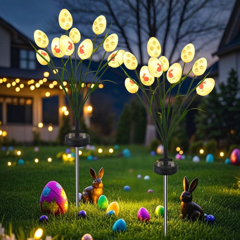 Balacoo Easter Egg Solar Light Stake – Outdoor LED Pathway Light For Garden, Yard, Or Patio Decor, 16.5" Tall