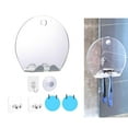 thumbnail image 4 of Shatterproof Acrylic Shower Shaving Makeup Mirror, with Hook Wall Hanging Travel Bathroom Anti Fog Mirror Lightweight Oval, 4 of 10