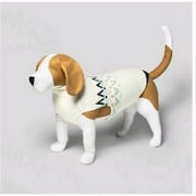 Dog Sweater - White Feather - L - Boots & Barkley