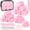 Pink, variant on GYNKY Self-Grip Hair Rollers Set for Women, Heatless Curls Overnight, Long Lasting Frizz-Free Curls Volumizing, 4 Sizes Roller with Clips for Long, Short Hair and Bangs - 50 Pcs, Pink