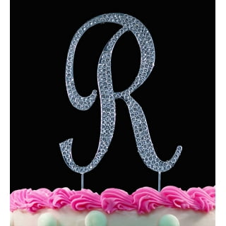 Pink and Gold Letter K Cake - Dough and Cream