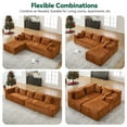thumbnail image 3 of Behost 105" Modular Sectional Sofa for Living Room with Deep Seat, Chenille Cloud Couch for Relaxing, Rust, 3 of 9