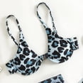 thumbnail image 5 of Ladies Split Swimsuit Comfortable Fashion Printed 3-Piece Knotted Swimming Suit Push Up Wrap Beachwear Gather Bikini Set, 5 of 18