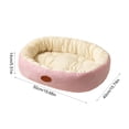 thumbnail image 3 of Oval Pet Beds for Indoor Cats Dogs, Washable Pet Bed with Slip-Resistant Bottom for Medium Large Dogs and Cats, 3 of 6