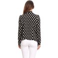 thumbnail image 4 of Women's Casual Long Sleeve Polka Dot Open Blazer Jacket, 4 of 4