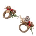 thumbnail image 1 of Napkin Rings, Decorative Napkin Rings Holder Charming 2PCS  for Birthday, 1 of 8