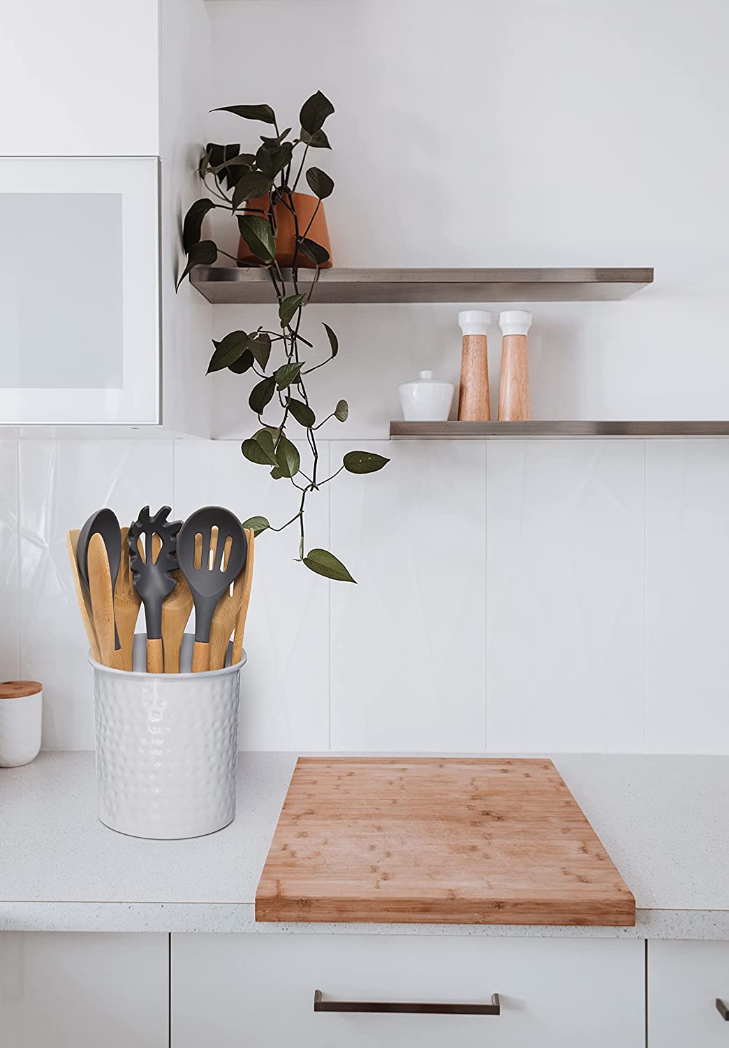 Stainless Steel Kitchen Utensil Holder - Crock Organizer Caddy - Great for  Large Cooking Tools - Bed Bath & Beyond - 30138329