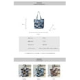 thumbnail image 2 of Women's Patchwork Shoulder Bag Geometric Design - Denim And Canvas Tote Bag, Boho Chic Crossbody Purse For Everyday Casual Use, Open Top, 2 of 6