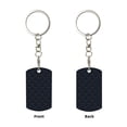 thumbnail image 2 of Wukai Black Fish scales Print Rectangular Metal Keychain: Sleek and Durable Key Ring for Securely Holding Keys Perfect for Everyday Use, 2 of 5