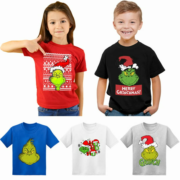 Dr. Seuss Grinch Christmas Cotton Youth Kids T-Shirt Vintage Kids T-Shirts for Print Tees Tops - Walmart.com