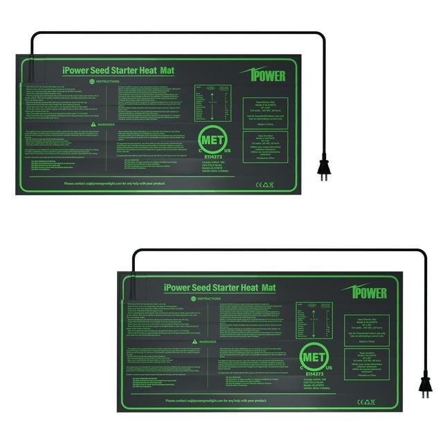 Alfombrilla térmica Seedling iPower 10 x 20, impermeable, para jardín interior