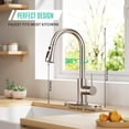thumbnail image 4 of Kitchen Faucet with Pull-Down Spray high arc Single Handle Commercial Stainless Steel Brushed Nickel Kitchen Sink Faucet with Deck Suitable for bar Laundry RV Farmhouse (Brushed Nickel), 4 of 7