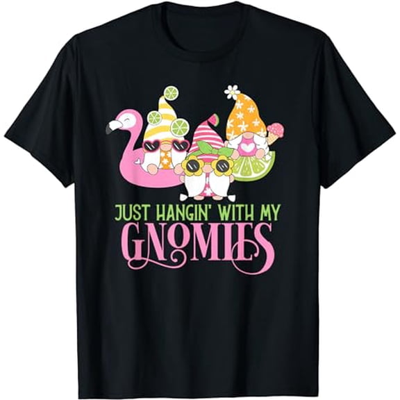 Hangin' With My Gnomies Gnomes Summer Vacation Cute Gnome T-Shirt
