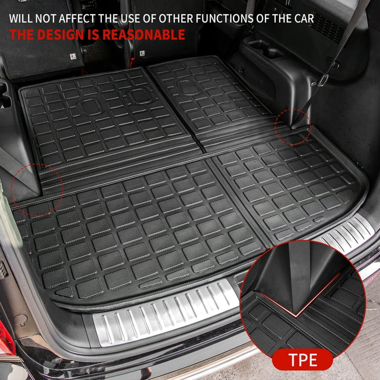 Fit 2020-2024 Hyundai Palisade Trunk Mat Cargo Liner Trunk Liner Cargo Mat TPE All Weather Back Seat Cover Protector Palisade 2022 Accessories(Trunk