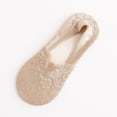 thumbnail image 2 of Dresfit 5 Pairs Lace No Show Socks for Women Non Slip Invisible Flat Socks for Flats Loafers Breathable Lace Socks for Ladies Casual Wear Khaki, 2 of 4