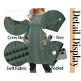 thumbnail image 6 of Fantaslook Long Sleeve Womens Dresses Plus Size Buttons Tunic Sweater Dress with Pockets, 6 of 11